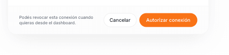Botón para confirmar la autorización
